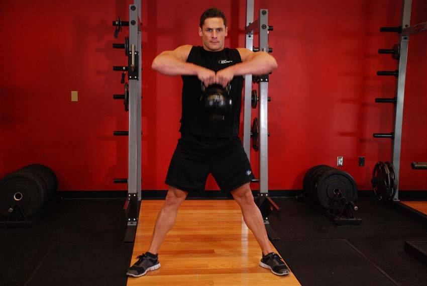 Kettlebell Sumo High Pull, position 2 of 2