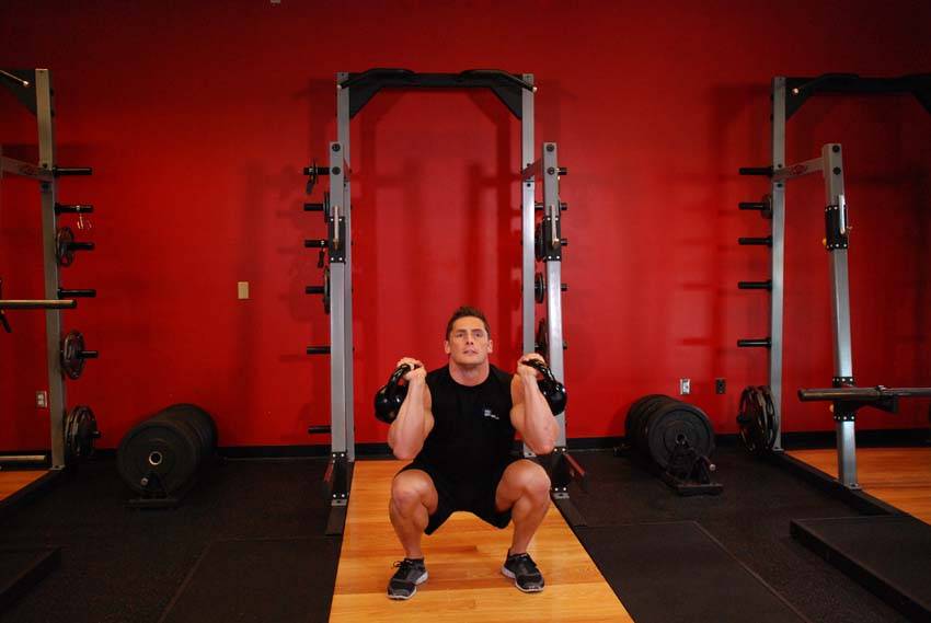Kettlebell Thruster, position 2 of 2
