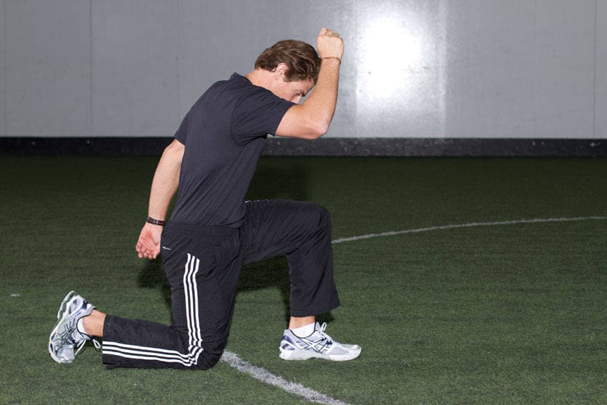 Kneeling Arm Drill, position 1 of 2