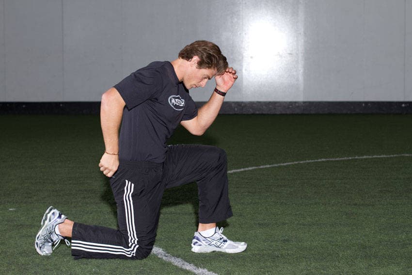 Kneeling Arm Drill, position 2 of 2