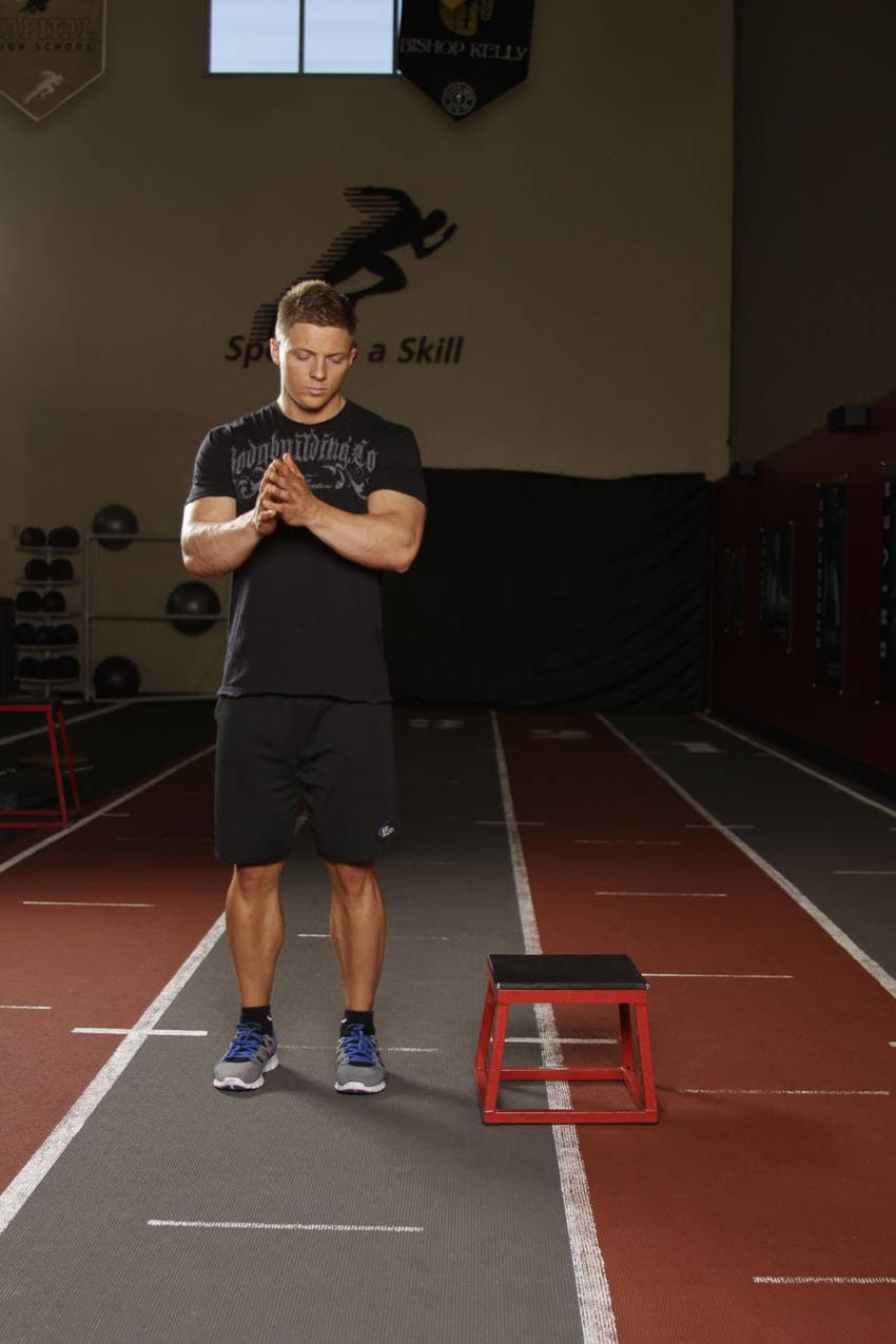 Lateral Box Jump, position 1 of 2