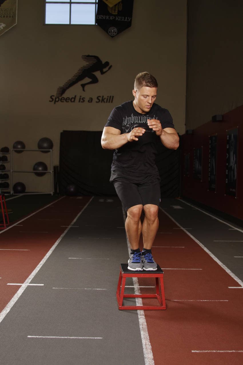Lateral Box Jump, position 2 of 2
