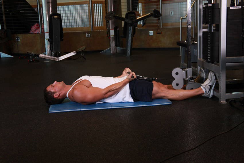 Lying Cable Curl, position 1 of 2