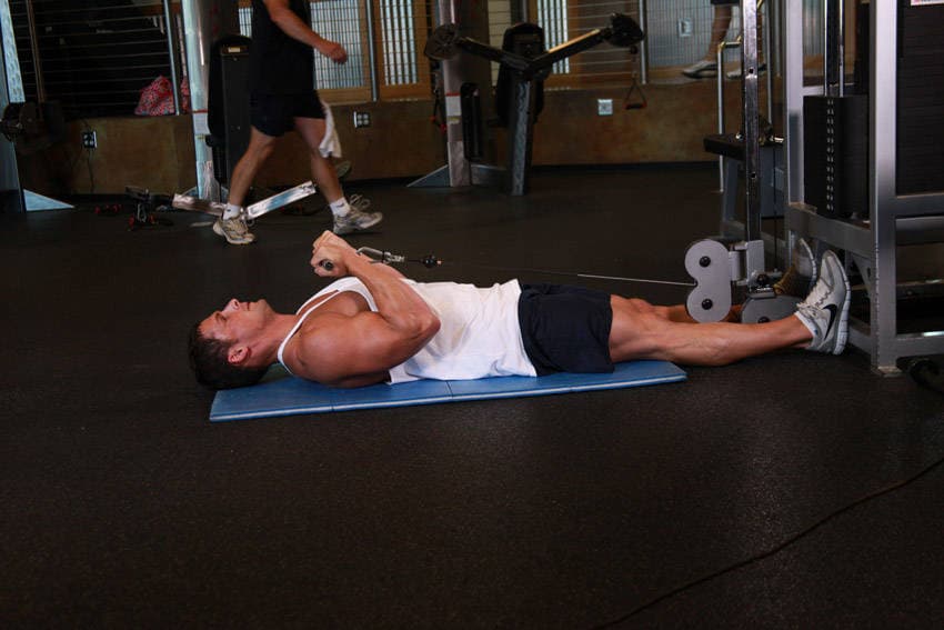 Lying Cable Curl, position 2 of 2