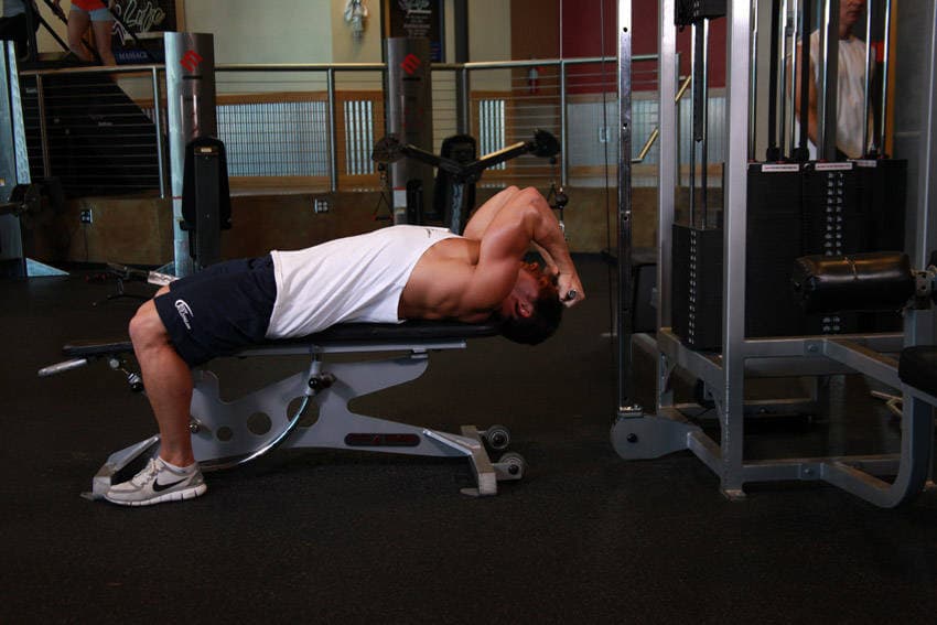 Lying Close-Grip Bar Curl On High Pulley, position 2 of 2