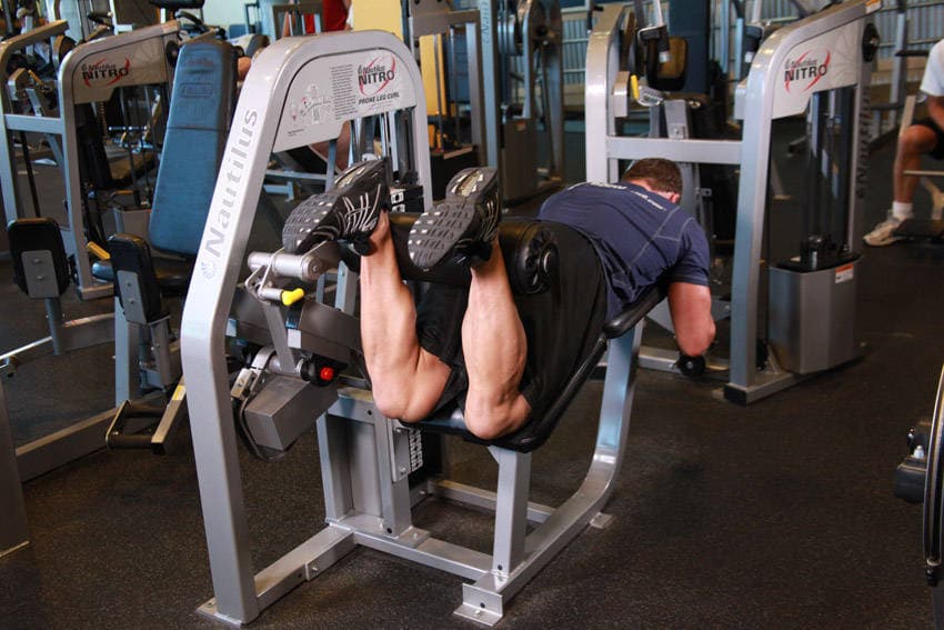 Lying Leg Curls, position 2 of 2