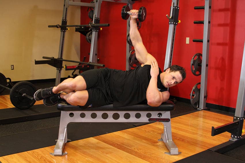 Lying One-Arm Lateral Raise, position 2 of 2