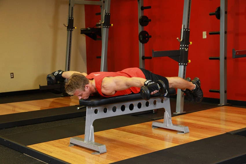 Lying Rear Delt Raise, position 1 of 2