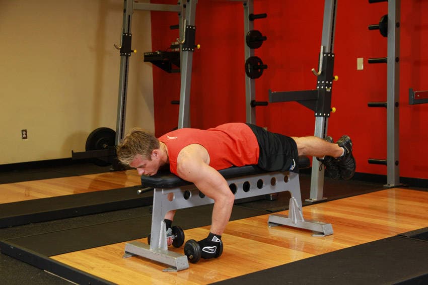 Lying Rear Delt Raise, position 2 of 2