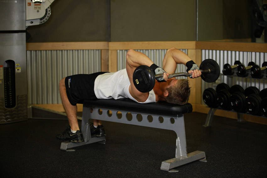 Lying Triceps Press, position 2 of 2