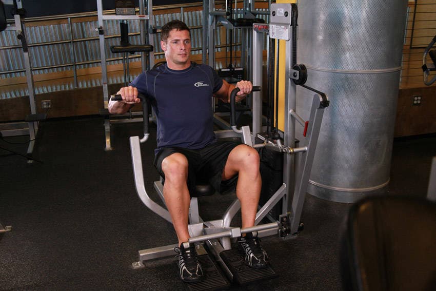 Machine Bench Press, position 1 of 2