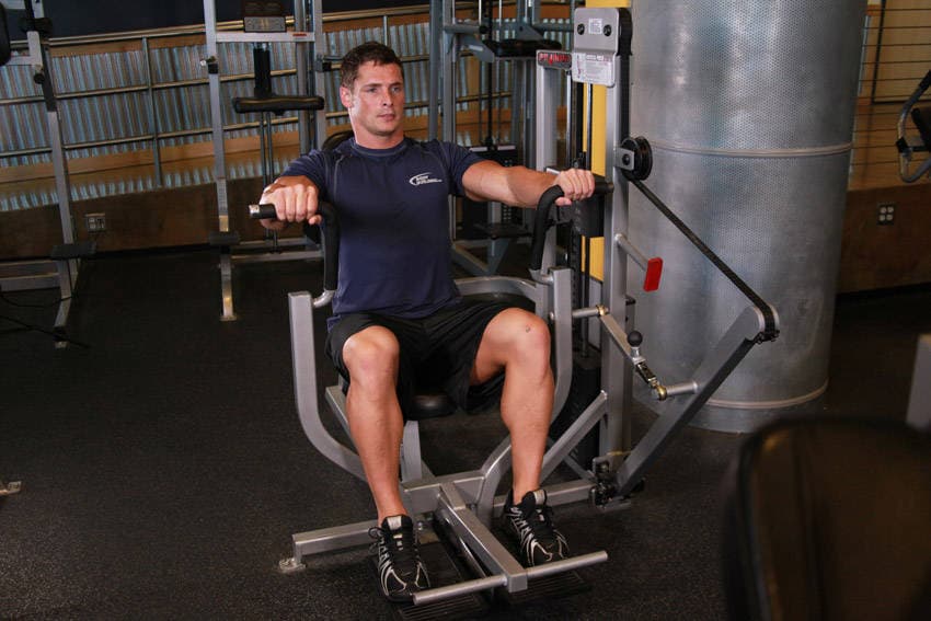 Machine Bench Press, position 2 of 2