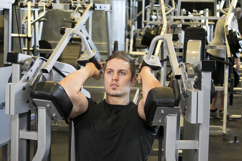 Machine Triceps Extension, position 1 of 2
