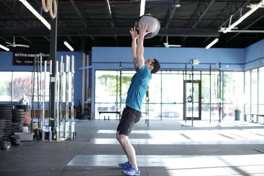 Medicine Ball Scoop Throw, position 2 of 2