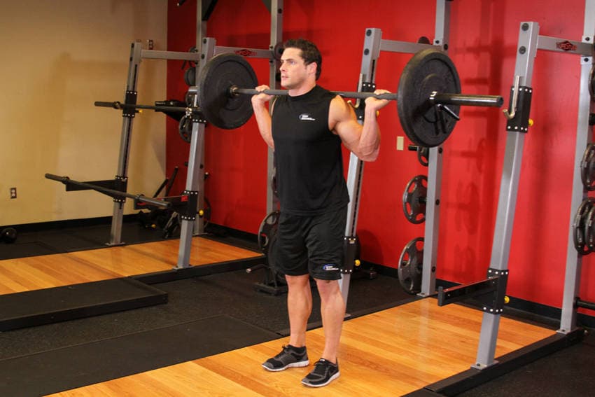 Narrow Stance Squats, position 1 of 2