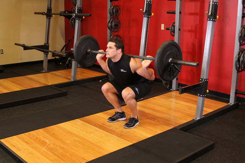 Narrow Stance Squats, position 2 of 2