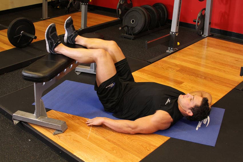 Oblique Crunches, position 1 of 2