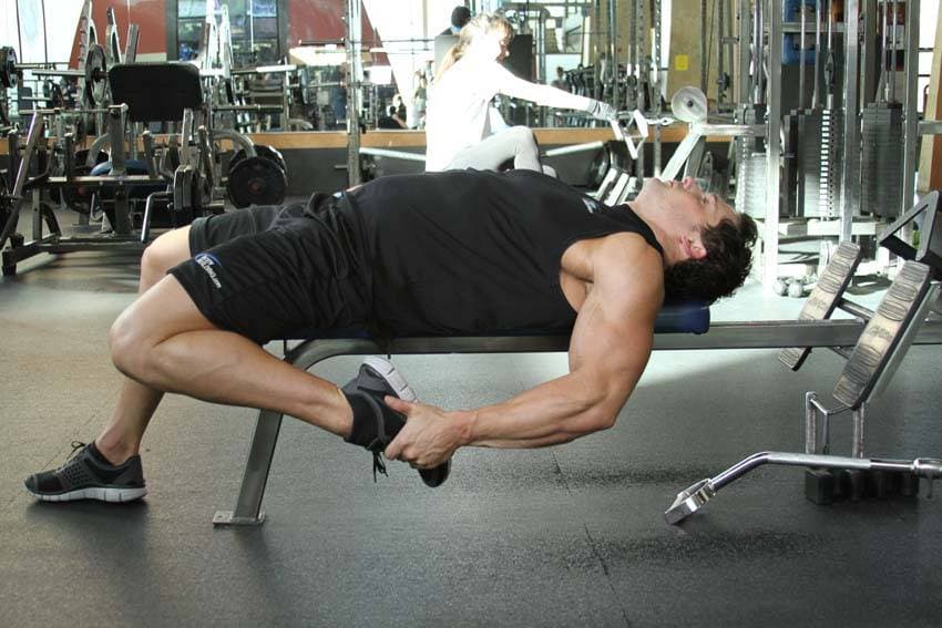 On-Your-Back Quad Stretch, position 2 of 2