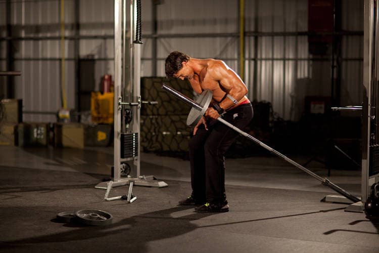 One-Arm Long Bar Row, position 2 of 2