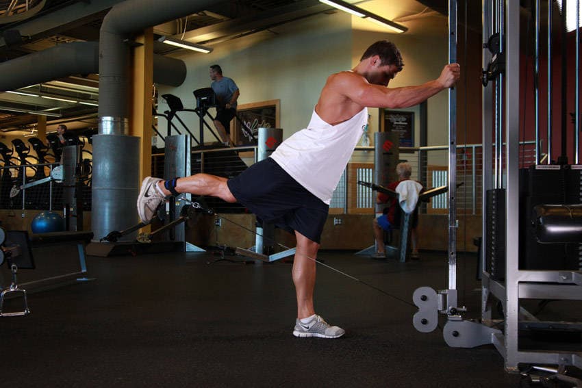 One-Legged Cable Kickback, position 2 of 2