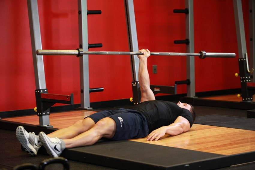One Arm Floor Press, position 2 of 2