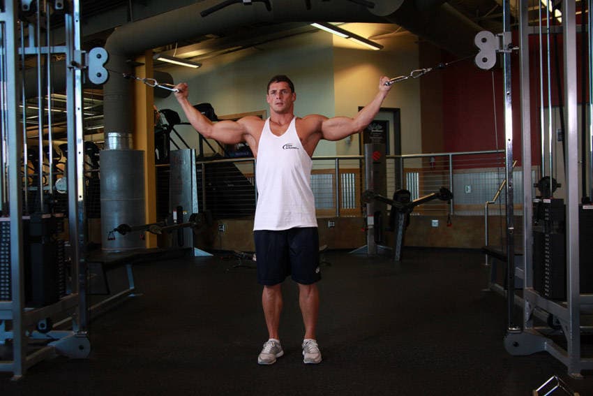 Overhead Cable Curl, position 1 of 2