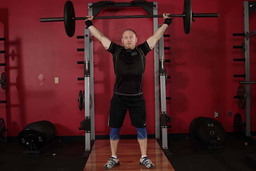 Overhead Squat, position 1 of 2