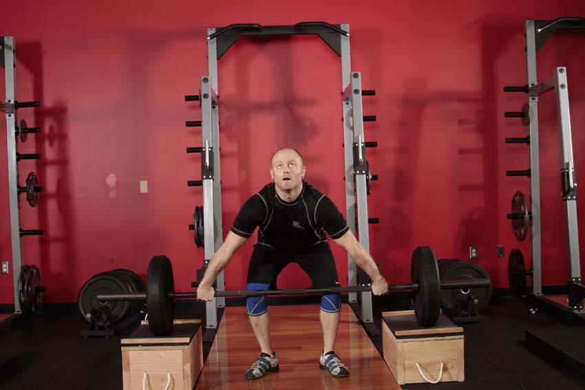 Power Snatch from Blocks, position 1 of 2