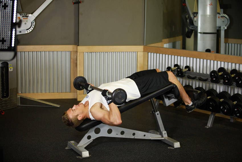 Press Sit-Up, position 1 of 2