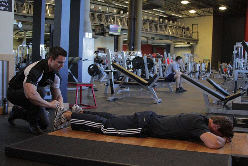 Prone Manual Hamstring, position 1 of 2
