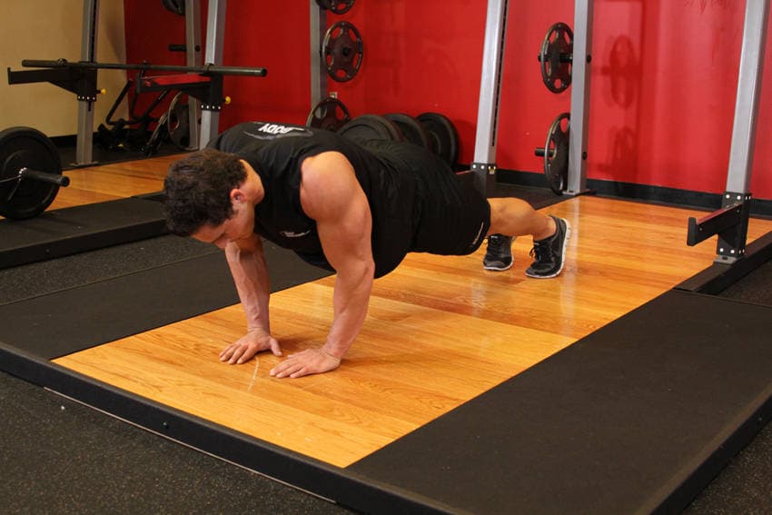Push-Ups - Close Triceps Position, position 1 of 2