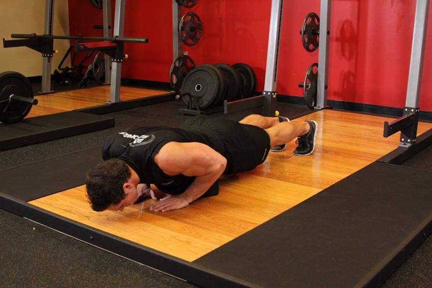 Push-Ups - Close Triceps Position, position 2 of 2