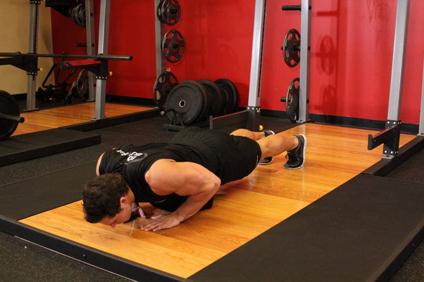 Pushups (Close and Wide Hand Positions), position 1 of 2
