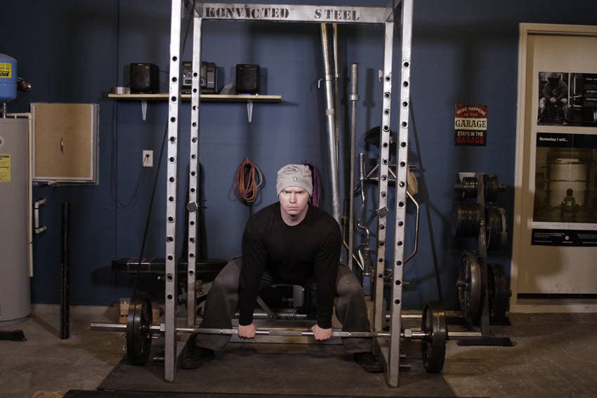 Reverse Band Sumo Deadlift, position 1 of 2