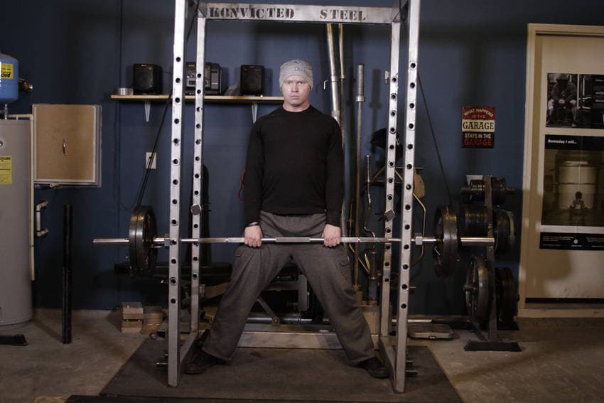 Reverse Band Sumo Deadlift, position 2 of 2