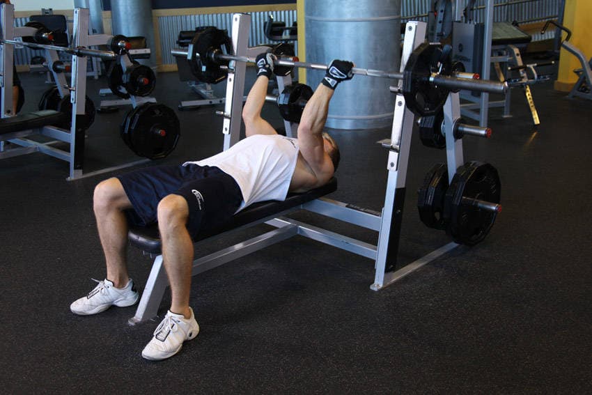 Reverse Triceps Bench Press, position 1 of 2
