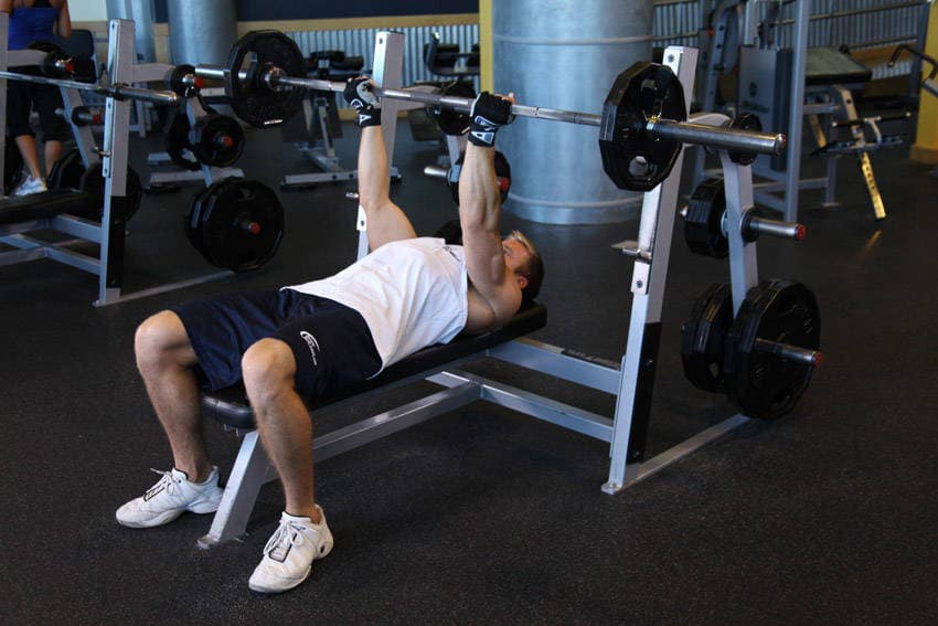 Reverse Triceps Bench Press, position 2 of 2