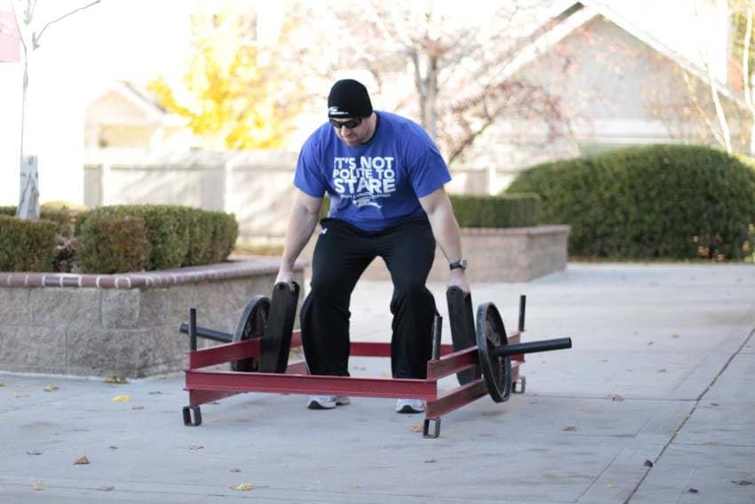 Rickshaw Deadlift, position 1 of 2