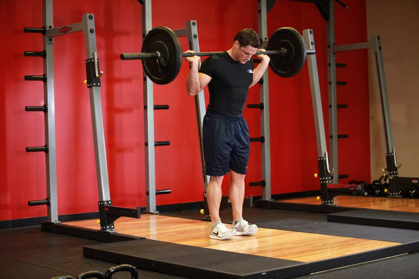Rocking Standing Calf Raise, position 1 of 2