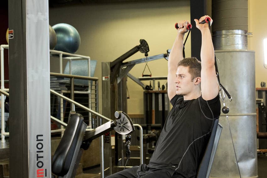 Seated Cable Shoulder Press, position 2 of 2