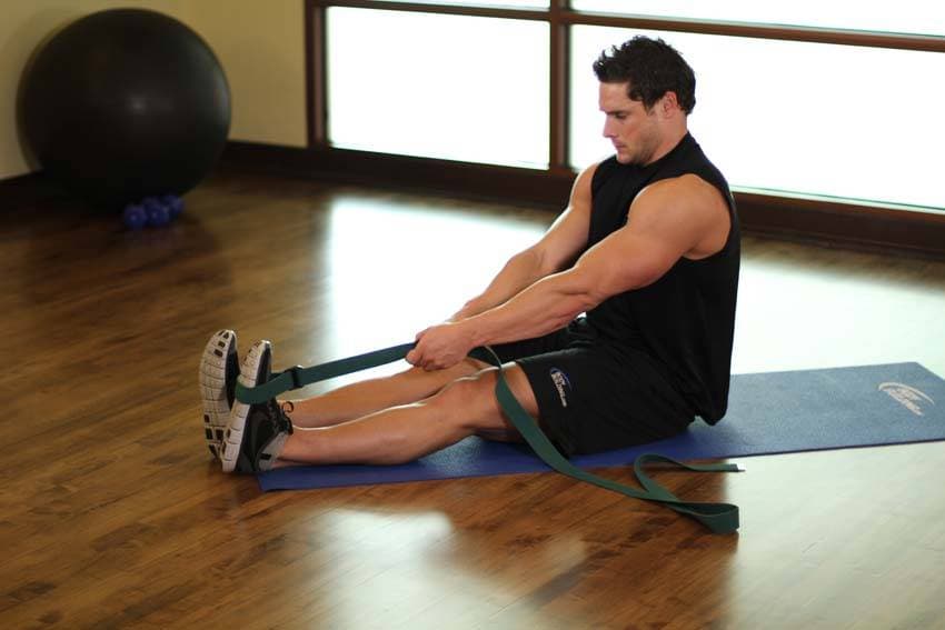 Seated Hamstring and Calf Stretch, position 2 of 2