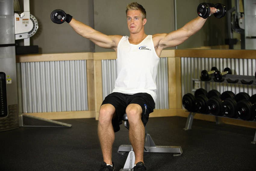 Seated Side Lateral Raise, position 2 of 2