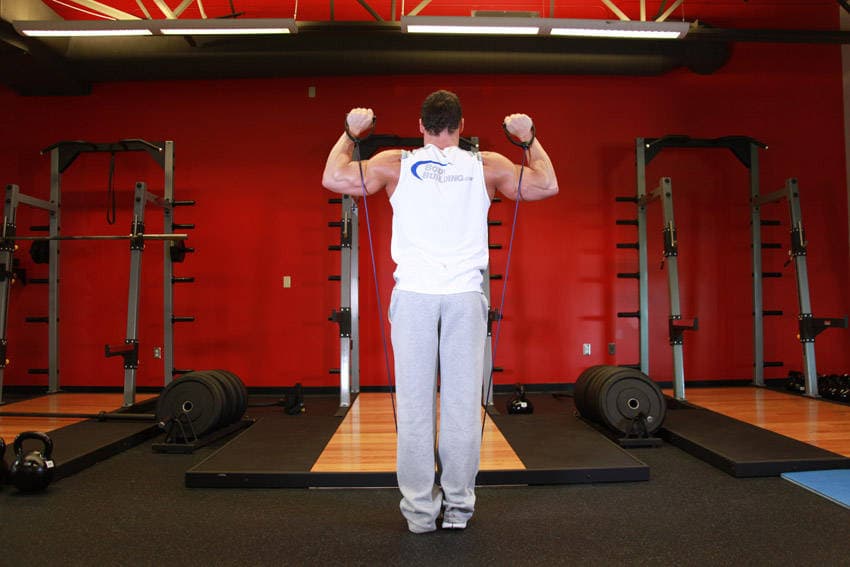 Shoulder Press - With Bands, position 1 of 2