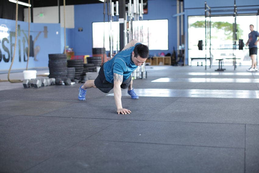 Single-Arm Push-Up, position 2 of 2