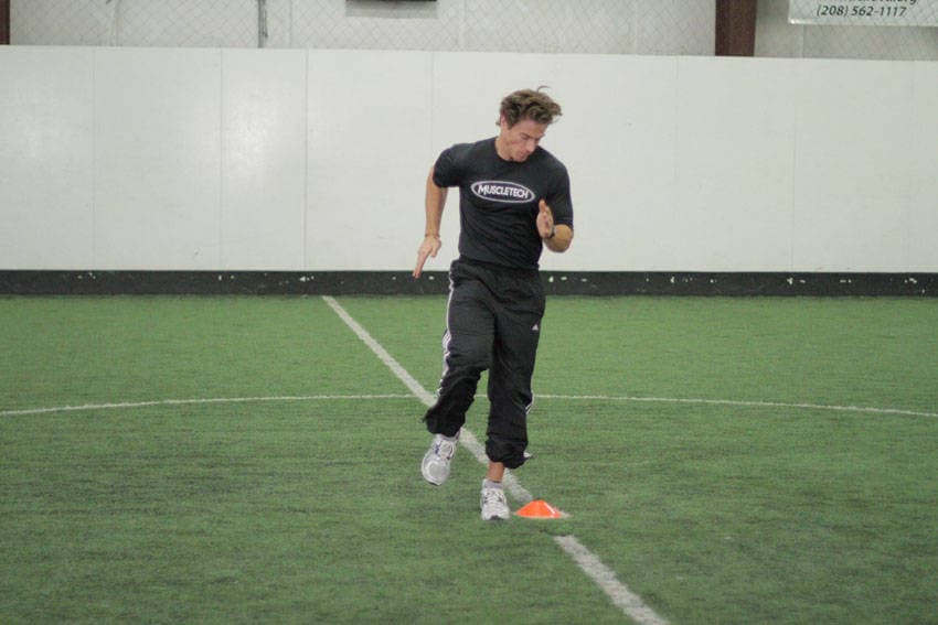 Single-Cone Sprint Drill, position 1 of 2