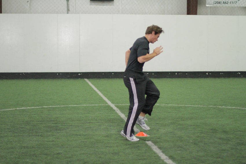 Single-Cone Sprint Drill, position 2 of 2