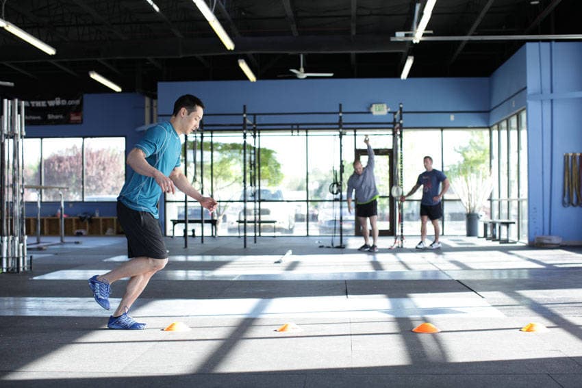 Single-Leg Hop Progression, position 1 of 2