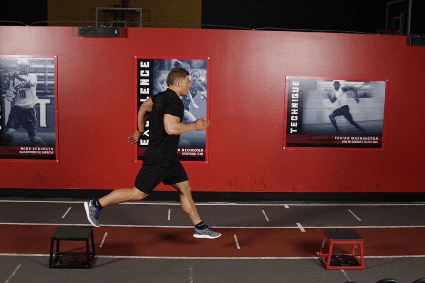 Single-Leg Stride Jump, position 2 of 2