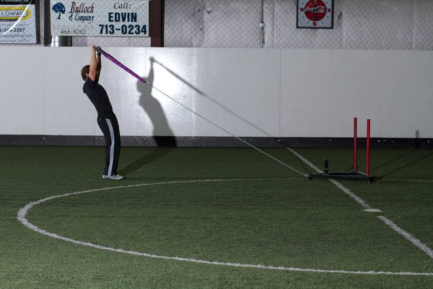 Sled Overhead Backward Walk, position 2 of 2
