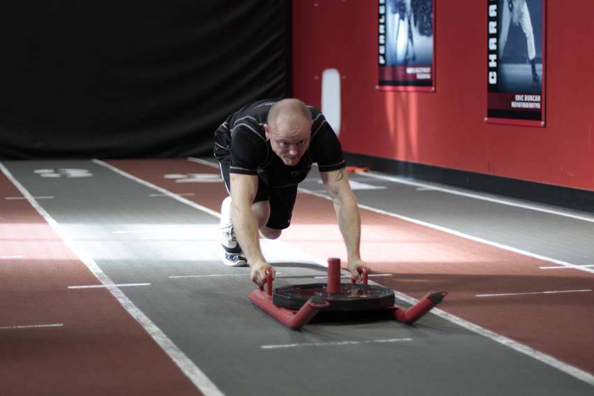 Sled Push, position 1 of 2